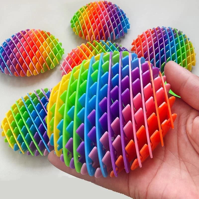 Giocattolo Antistress a Forma di Verme, Elastico e Estensibile, Giocattoli Sensoriali 3D Telescopici per Bambini e Adulti, Regali per Feste