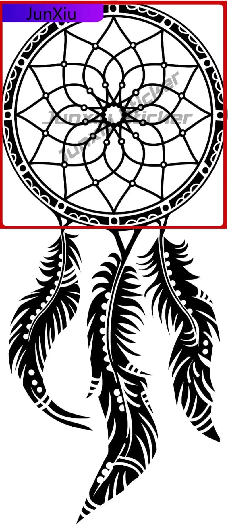 Dreamcatcher Native Funny Motorcycle UV Resistant Decal Vinyl Vinyl Sticker Scratch Resistant American Proof Camper Bumper Rv
