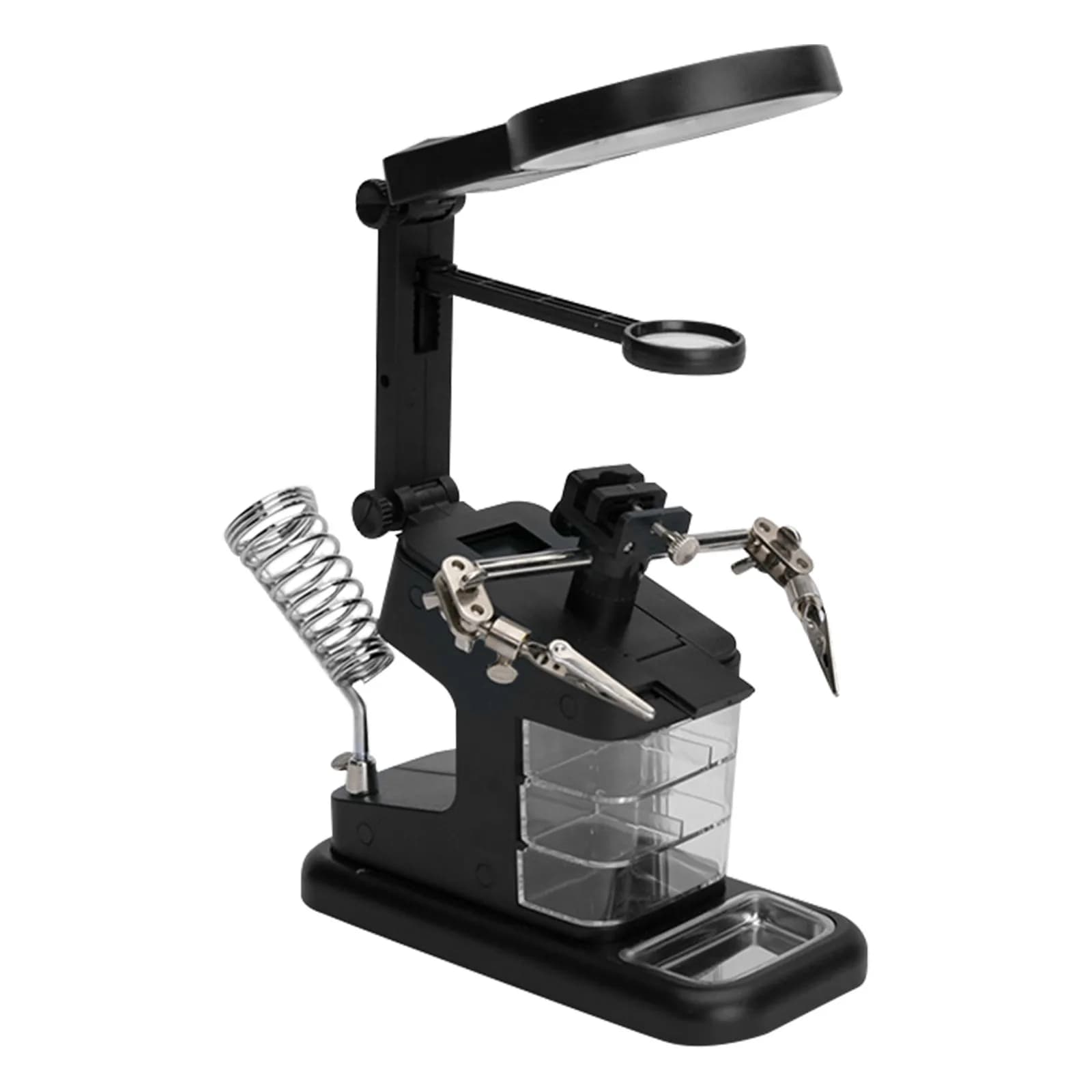 USB Fitting Lamp with Adjustable Electric Clamp, LED Light Welding Station, Electronic Repair Table Stand