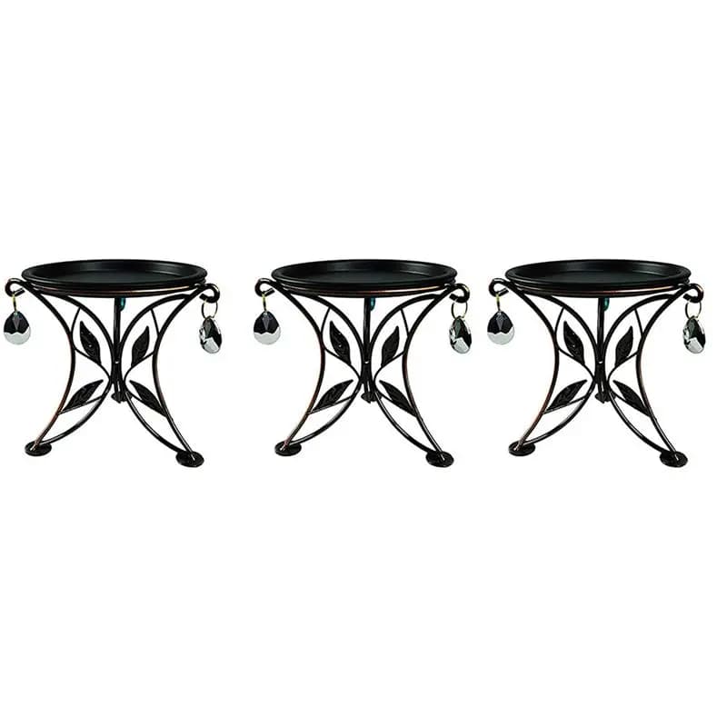 【ACCESSORI ELETTRONICI】3X Mini supporto da banco in metallo per piante in vaso, porta vasi decorativo per interni ed esterni
