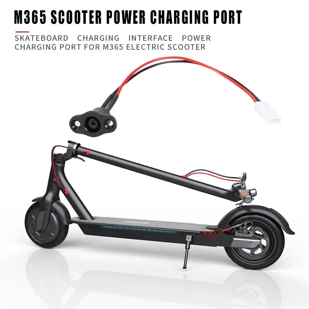 Hot Sale Electric Scooter Charging Interface Skateboard Part ABS Power Charging Port M365 Electric Scooter Charging Interface