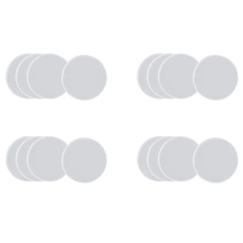16PCS Round Resin Coaster Mold For Resin Casting,Epoxy Molds For Casting With Resin,Concrete,Cement And Polymer Clay-[LUCK 9]