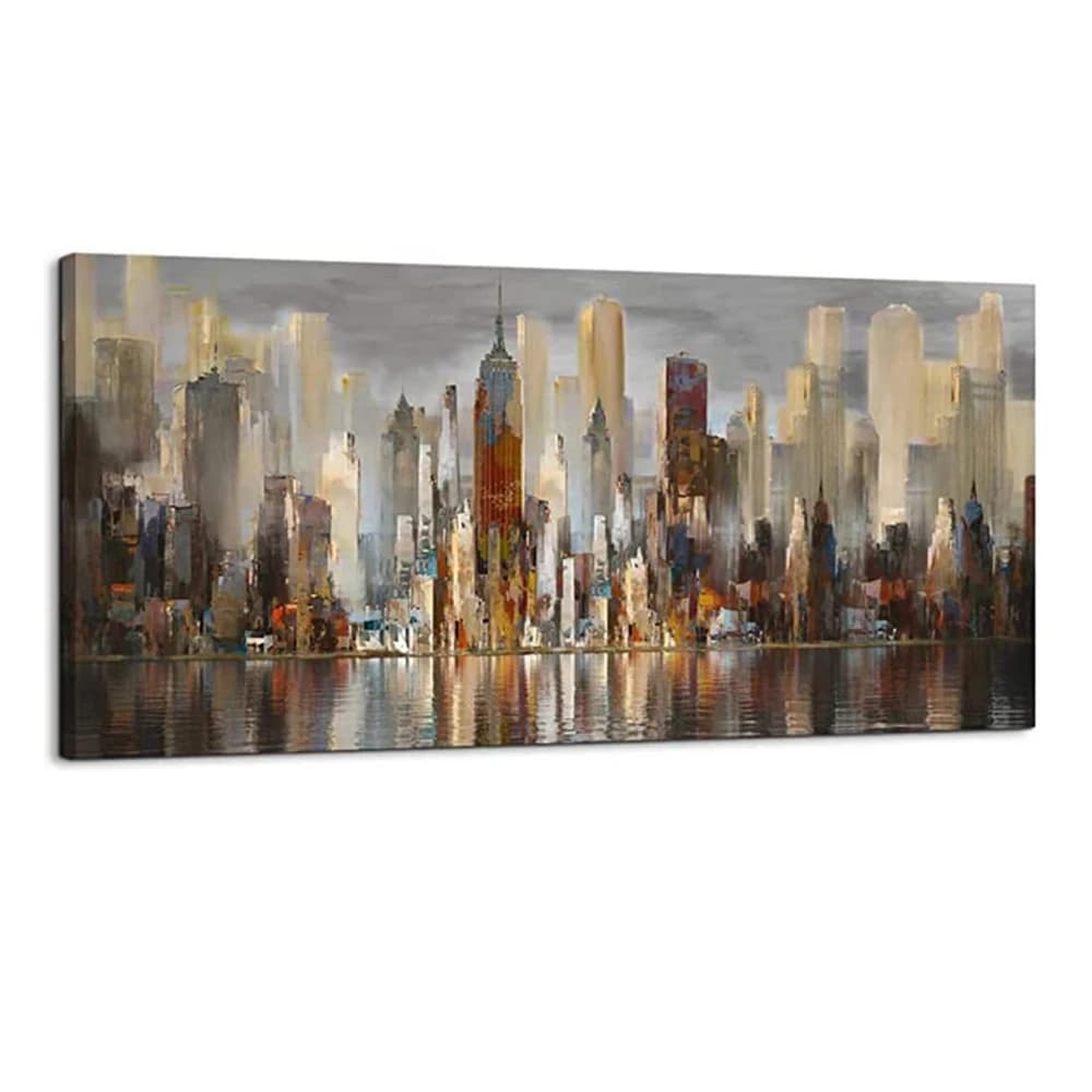 Abstract Urban Architectural Landscape 5D Diy Diamond Painting Full Square Round Diamond Mosaic Embroidery Wall Decor