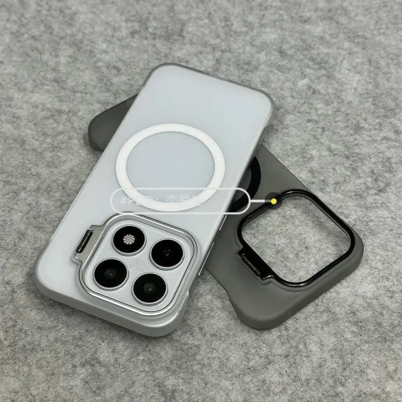 Custodia per Xiaomi 17 Mi 15 14 Pro con MagSafe, magnetica, leggera, in PC senza bordi, con supporto per fotocamera integrato