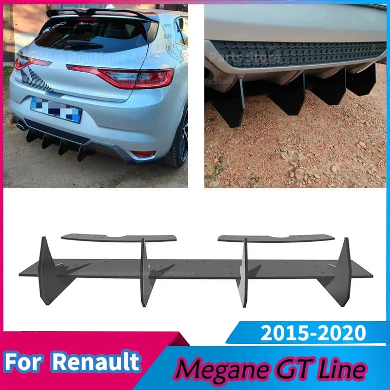 Car Rear Bumper for Renault Megane GT Line 2015-2020 Lower Diffuser Spoiler Guard Protector Cover Body Kits Accessories Tuning