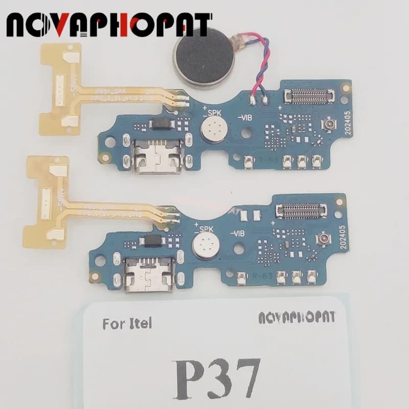 For Itel A04 A57 P37 A49 P36 S16 P38 Pro USB Dock Charger Port Headphone Jack Microphone MIC Flex Cable Charging Board Vibrator