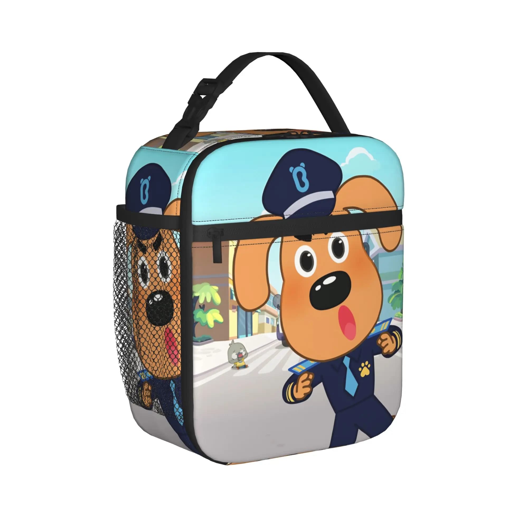 Sheriffs Labradors Dog Insulated Lunch Bags Large Cartoon Reusable Cooler Bag Tote Lunch Box School Outdoor Food Handbags