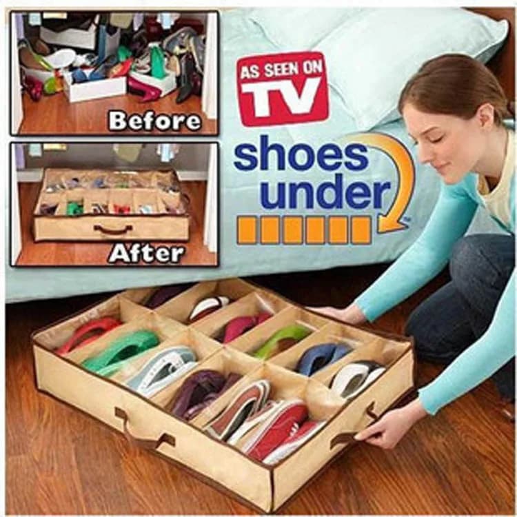 12 grid transparent storage shoe box 12 grid dust-proof and moisture-proof shoe box