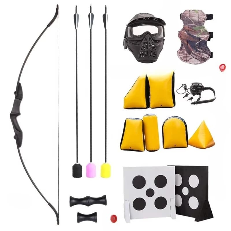 Set di etichette per tiro con l'arco CS da 20 persone, copertura gonfiabile per paintball, attrezzatura per giochi di combattimento con arco e frecce da campo all'aperto