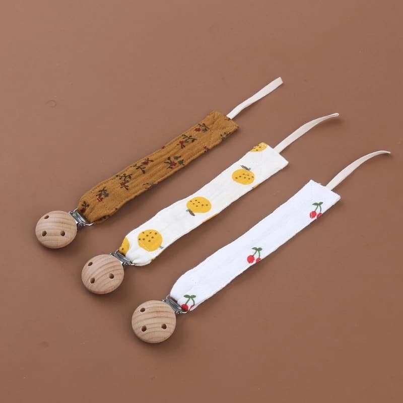 Clip per ciuccio per bambini Ciuccio per catena anti-smarrimento Clip per ciuccio Porta capezzoli in morbido cotone per bambini Porta ciuccio per bambini