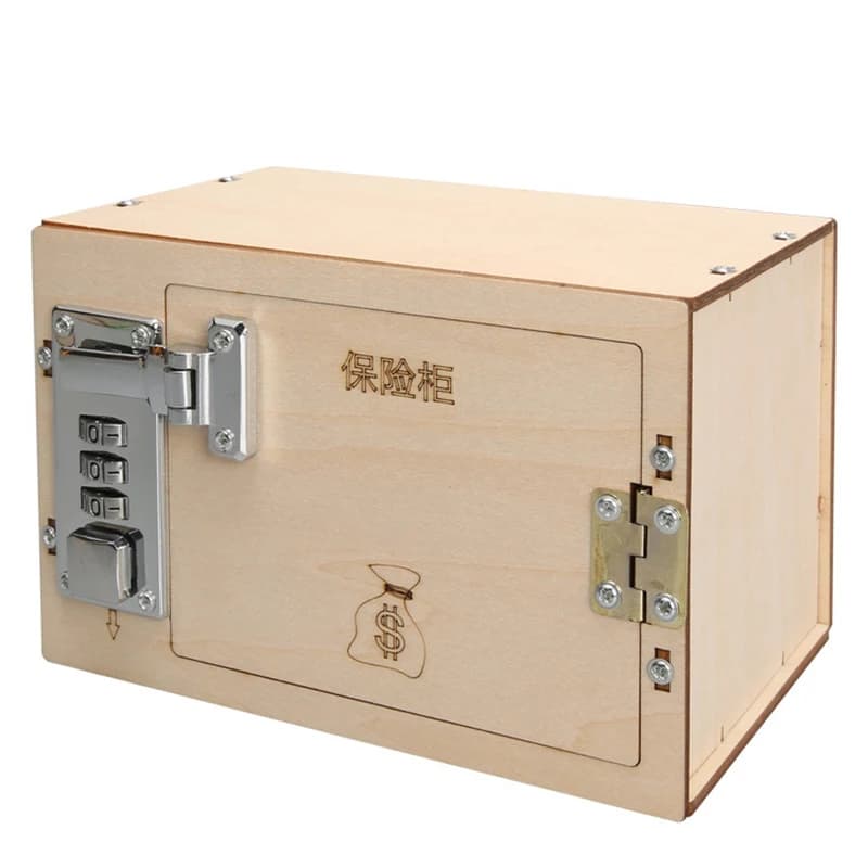 DIY Wooden Password Box for Kids Assembling Code Box Science School Projects Experiment Kits Science Toys STEM Educational Toys