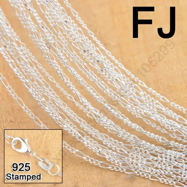 Prezzo di fabbrica 20 Pz 18 "Genuino Puro Argento Sterling 925 Ago Gioielli Figaro Link Collana Catene Aragosta Catenacci