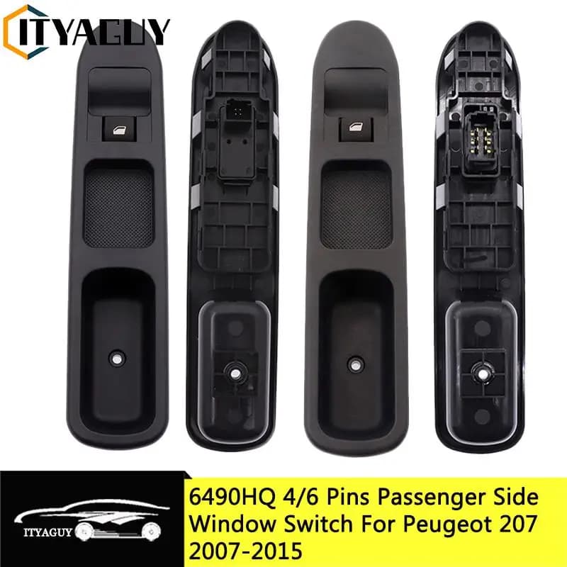 Lato passeggero anteriore destro 4/6 pin interruttore alzacristallo elettrico pulsante Console per Peugeot 207 2007-2015 accessori auto