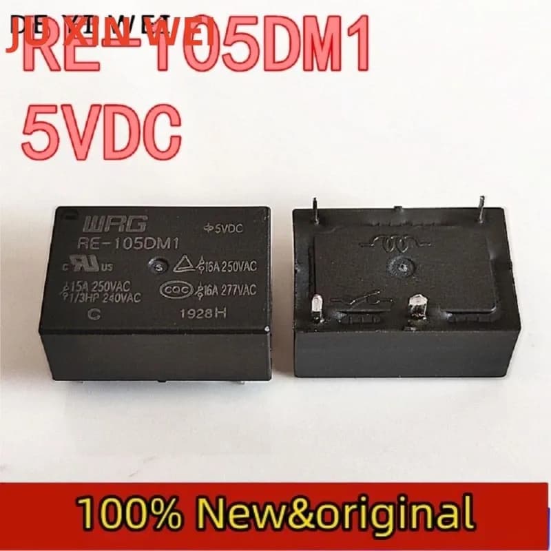 10 Pieces WRG RE-105DM1 5VDC Relay for High Temperature Electric Kettle, Spare Parts, 1 Piece