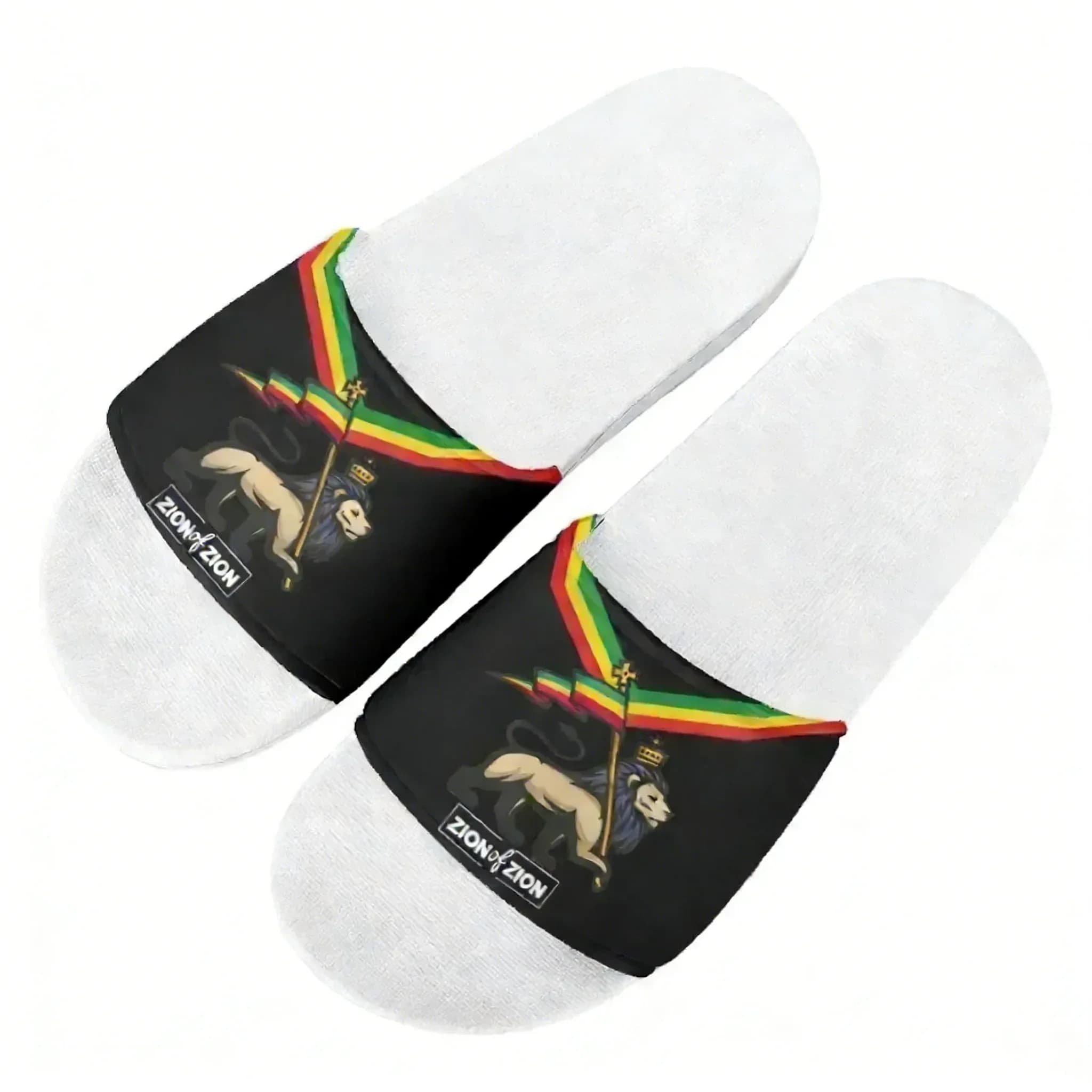 Ciabatte da donna con stampa leone reggae e bandiera giamaicana, antiscivolo, sandali da camera da letto, infradito leggere da donna