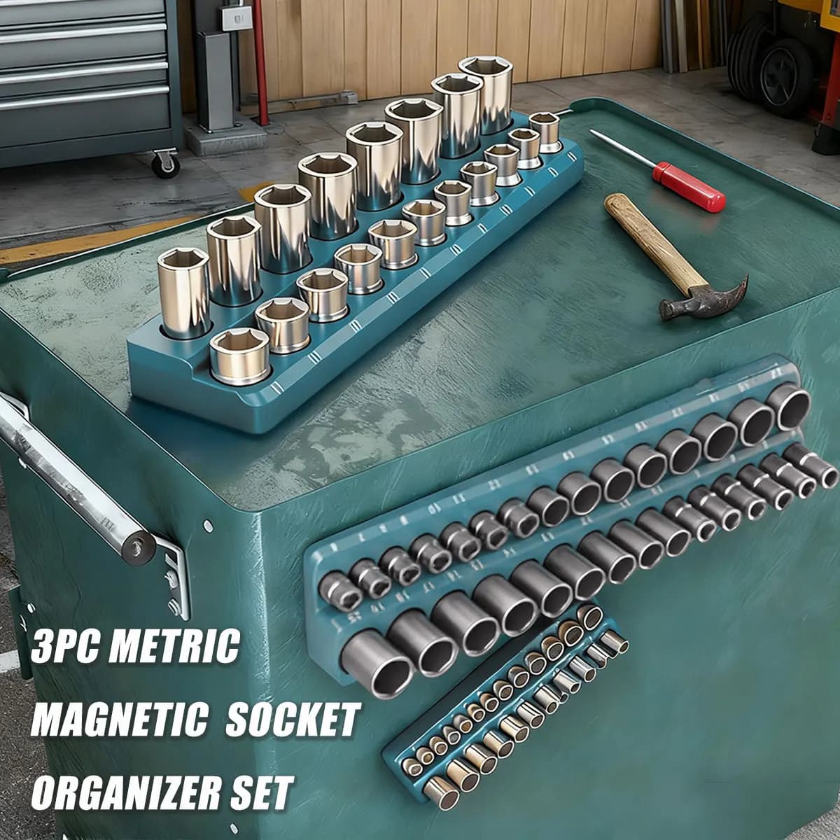 Kit di strumenti di installazione per riporre l'organizzatore di prese metriche con supporto per presa magnetica professionale 3 pezzi/set
