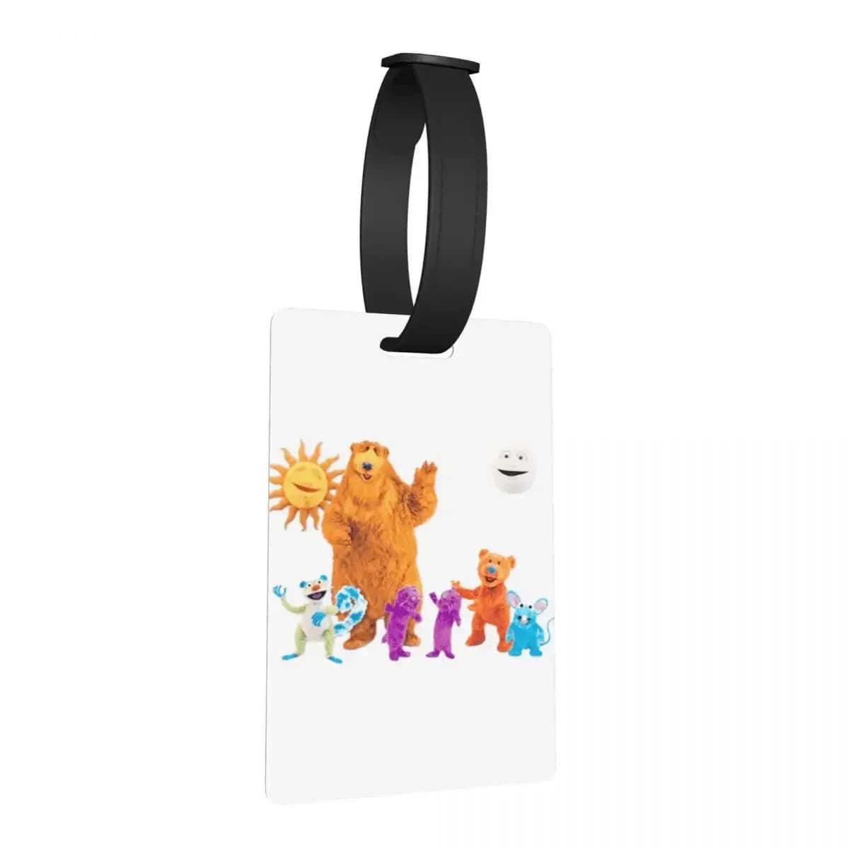 Orso nella grande casa blu Etichette per bagagli Accessori per valigie Moda da viaggio Etichetta per imbarco per bagagli Porta etichette ID Nome Indirizzo