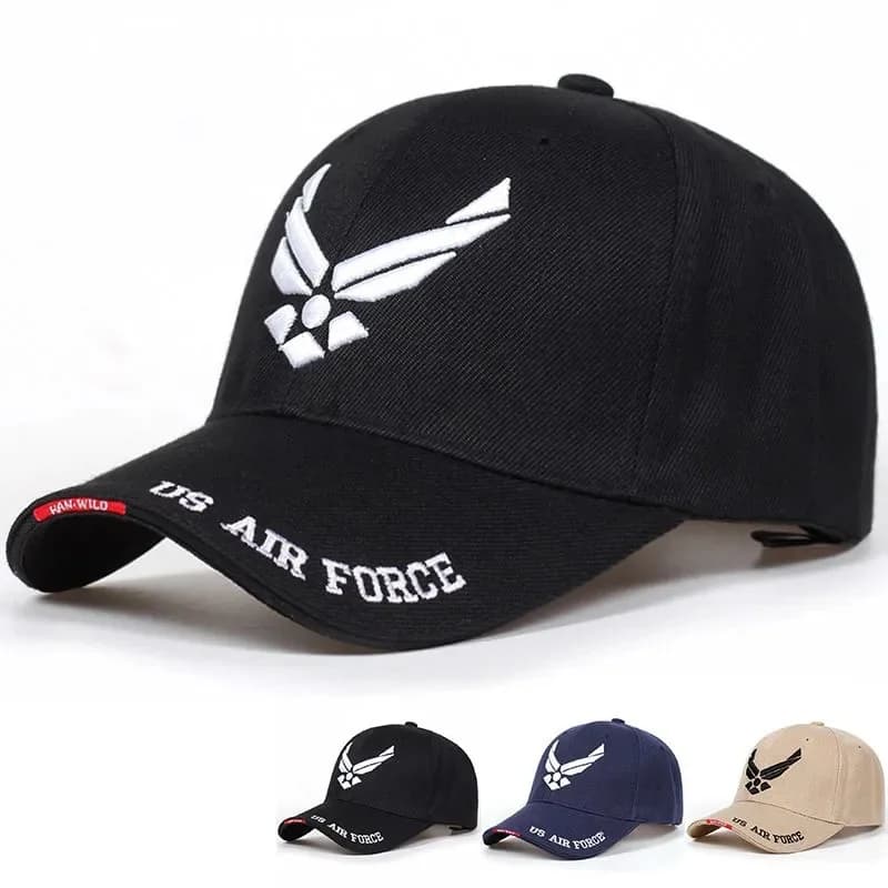 US Air Force V-Mark Embroidery Baseball Caps Spring and Autumn Outdoor Adjustable Casual Hats Sunscreen Hat