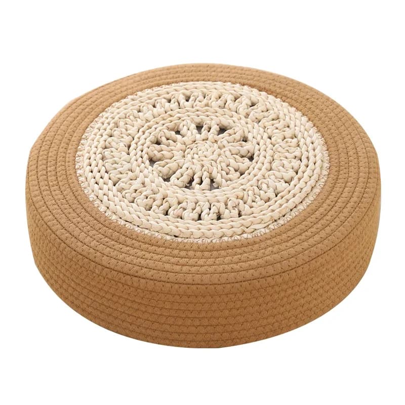 Corn husk bay window futon cushions on the floor straw Japanese meditation mats balcony mats and tatami mats