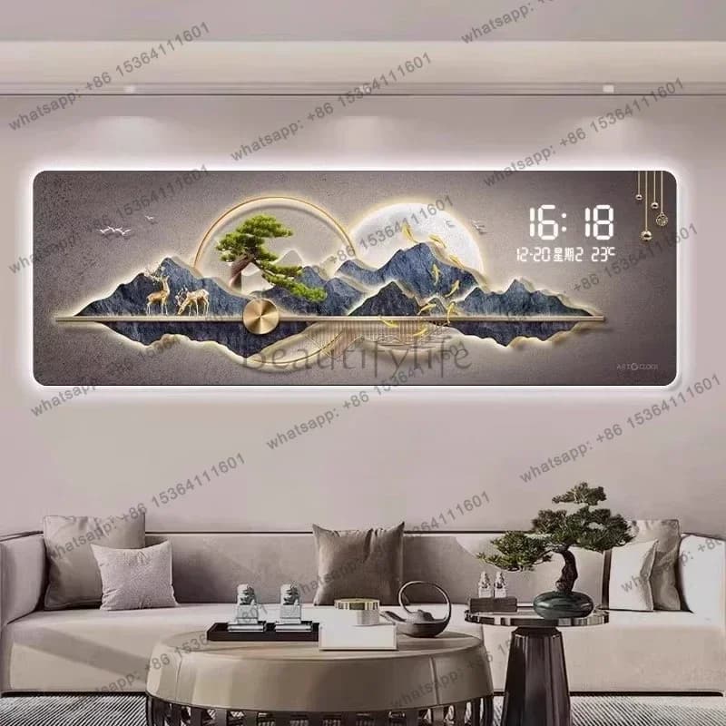 Orologio da Parete Digitale Elettronico Luminoso, Decorazione per Casa e Stanza, Quadro Decorativo da Appendere