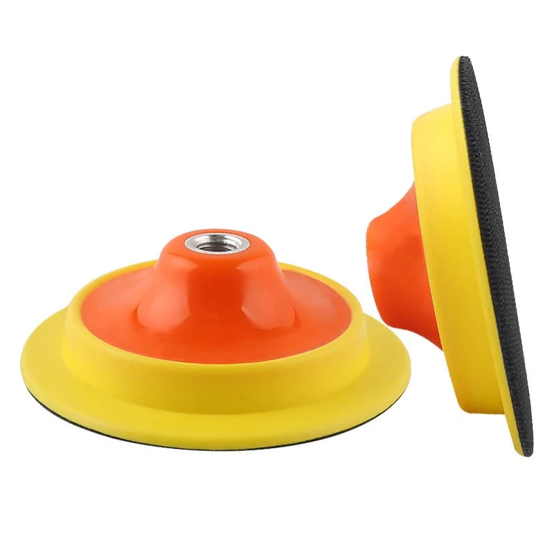 Tampone di supporto rotante da 5 pollici 125mm Tampone per levigatura con gancio e anello M10/M14 Piastra per lucidatura di bellezza per auto per levigatrice lucidatrice rotativa