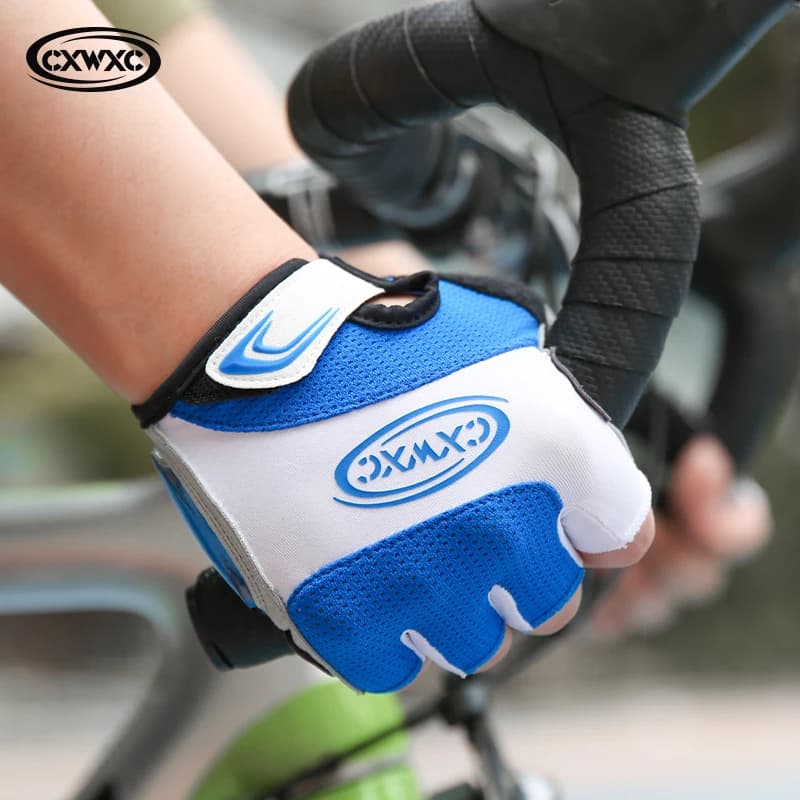 CXWXC short finger cycling gloves Gel Palm Anti-Shock clean sweat Design Lycra fabric MTB road bike glove for men