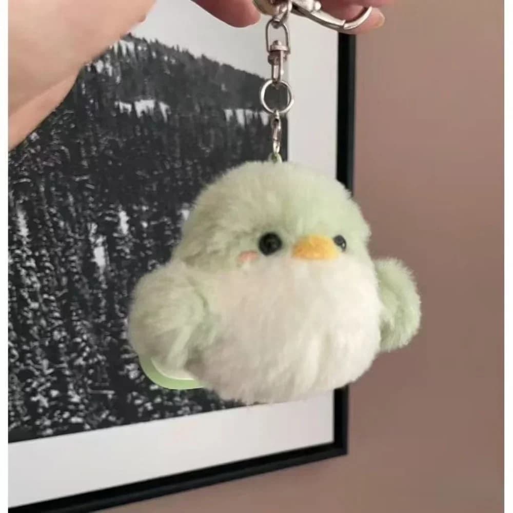 Kpop GOT7 Portachiavi in peluche 9CM Cartoon Simpatico uccello verde Peluche Portachiavi con ciondolo Portachiavi JinYoung Jackson BamBam Fans Regalo di compleanno