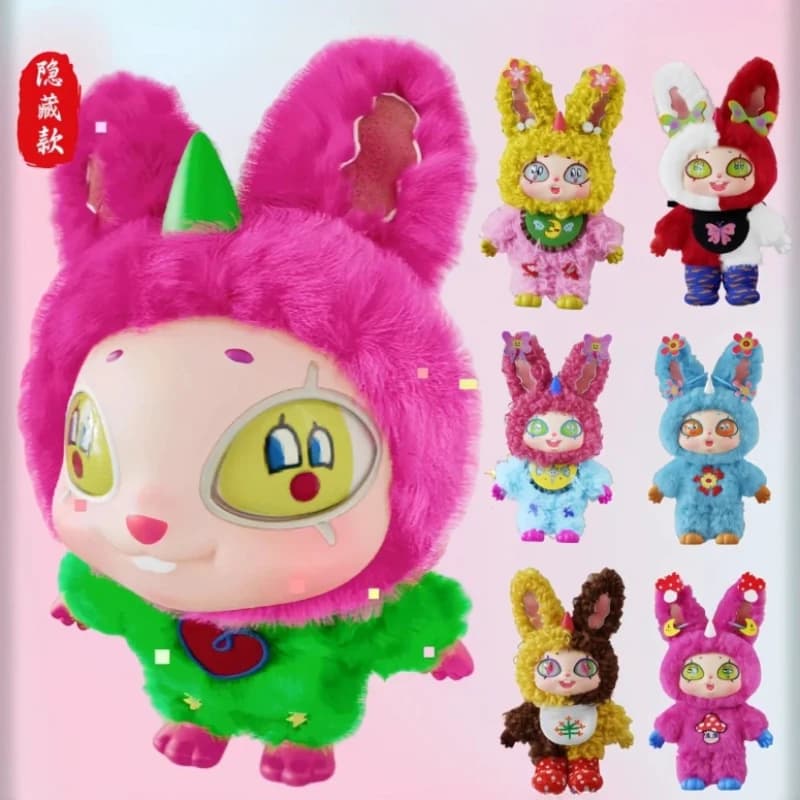 Agan Xxinye City Elf Series Blind Box Kawaii Rabbit Anime Figure Toy Colorful Vinyl Plush Surprise Bag Pendant Trendy Girl Gifts