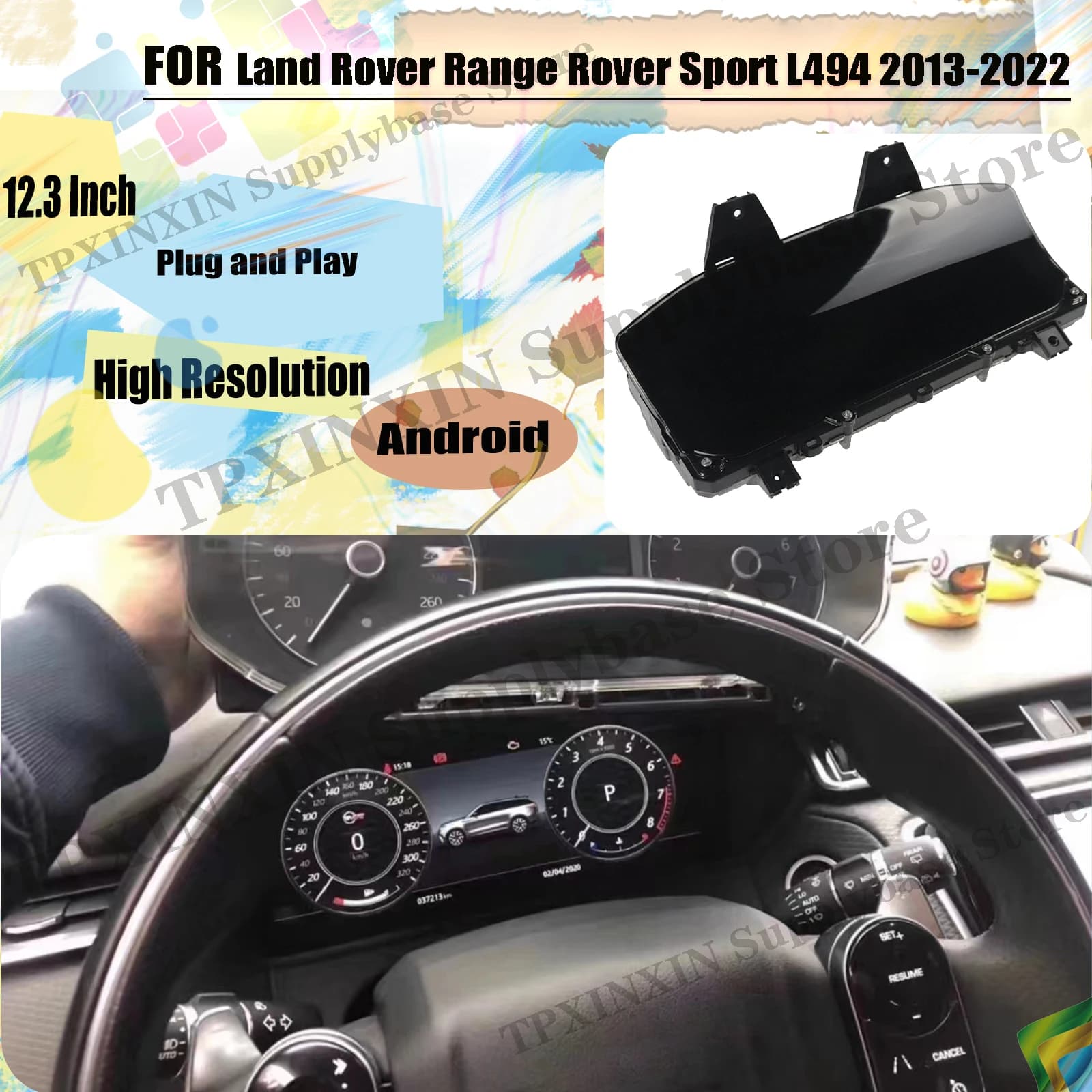 Display digitale delle prestazioni cruscotto LCD per Land Rover Range Rover Sport L494 2013 2014 2015 2016 2017 2018 2019-2022