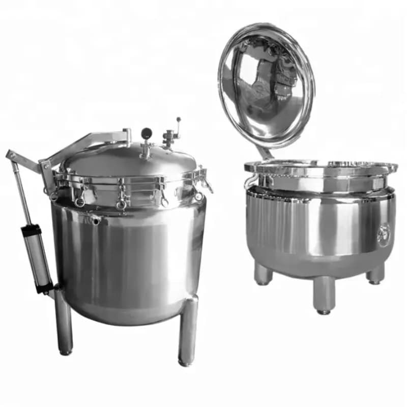 Bollitore da cucina personalizzato in acciaio inossidabile Ss316 Ss304 Pentola a pressione commerciale da 100 litri/Pentola a pressione elettrica a vapore