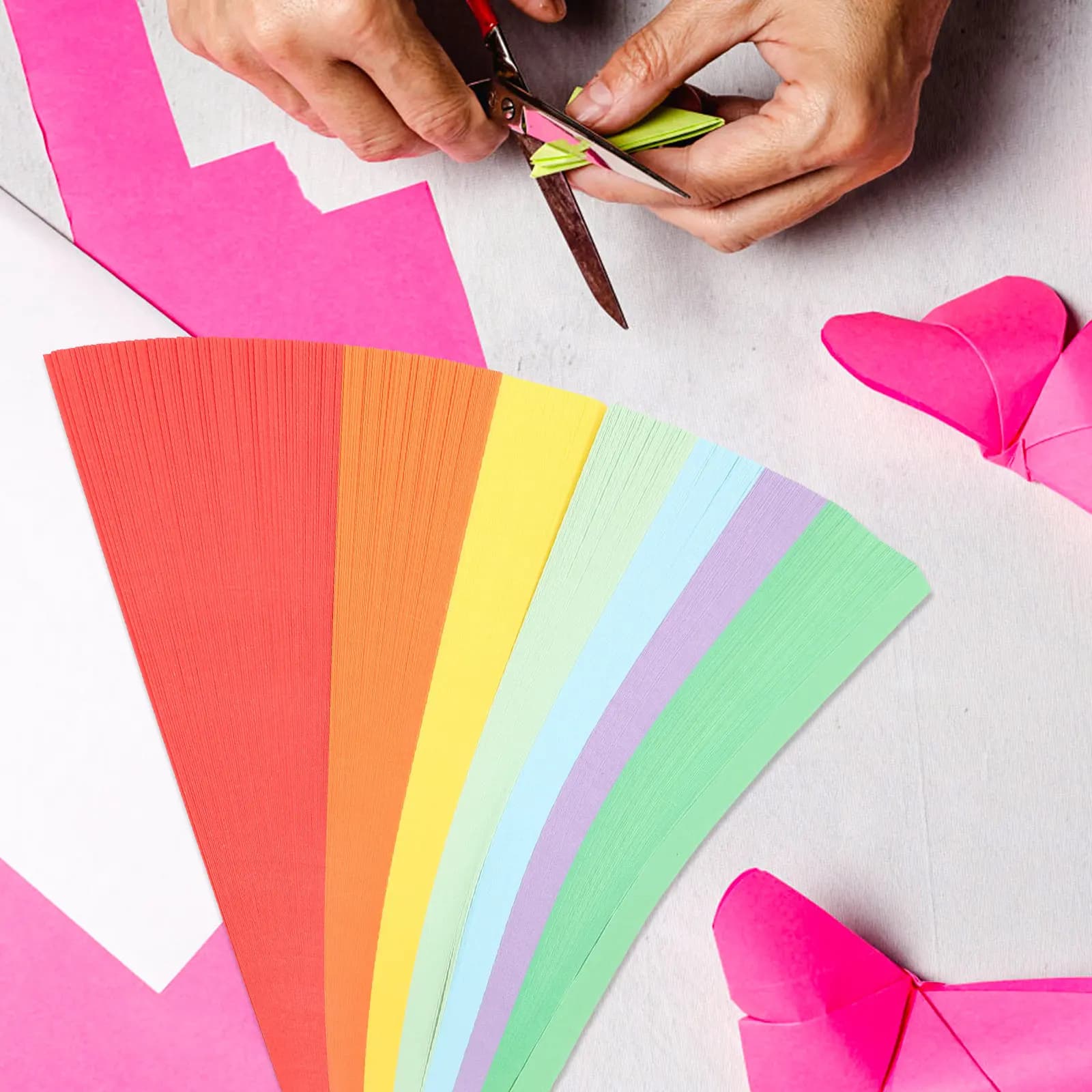 Star Origami Paper Set Colorful Folding Craft Sheets Eco Friendly Craft Material for Art Decor