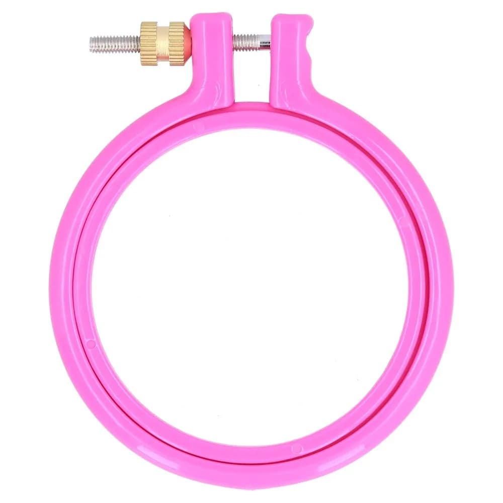 Durable Plastic Cross Stitch Hoop Adjustable Design Colorful Adjustable Hoop Ring Embroidery Hoop For DIY Art