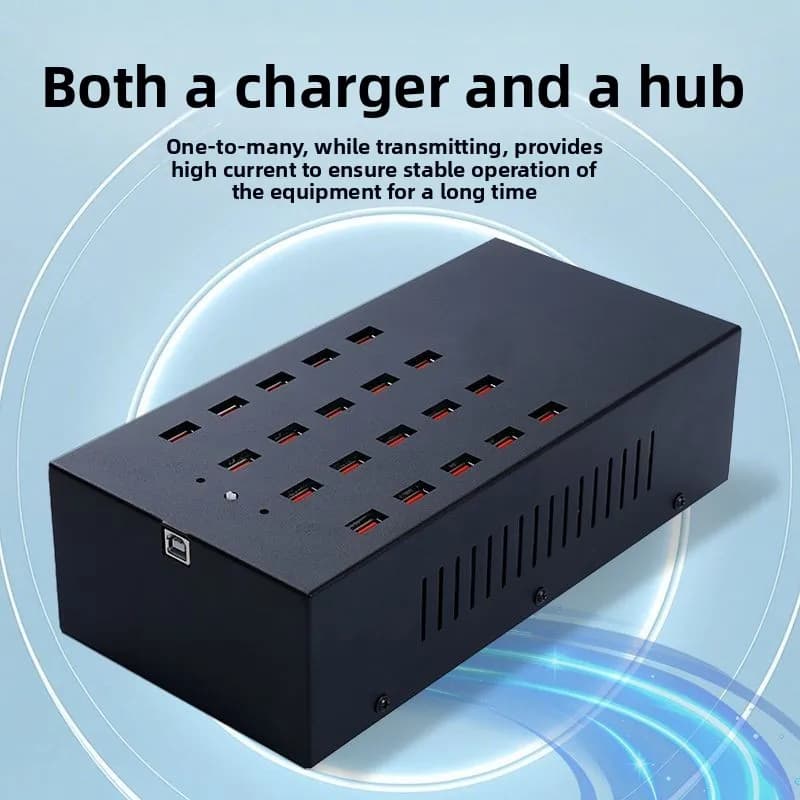 Hub USB Multi-porta 200W con 20 Porte, Caricatore USB Multi-porta, Espansore USB per Trasmissione Dati e Proiezione Schermo - Modello 2026