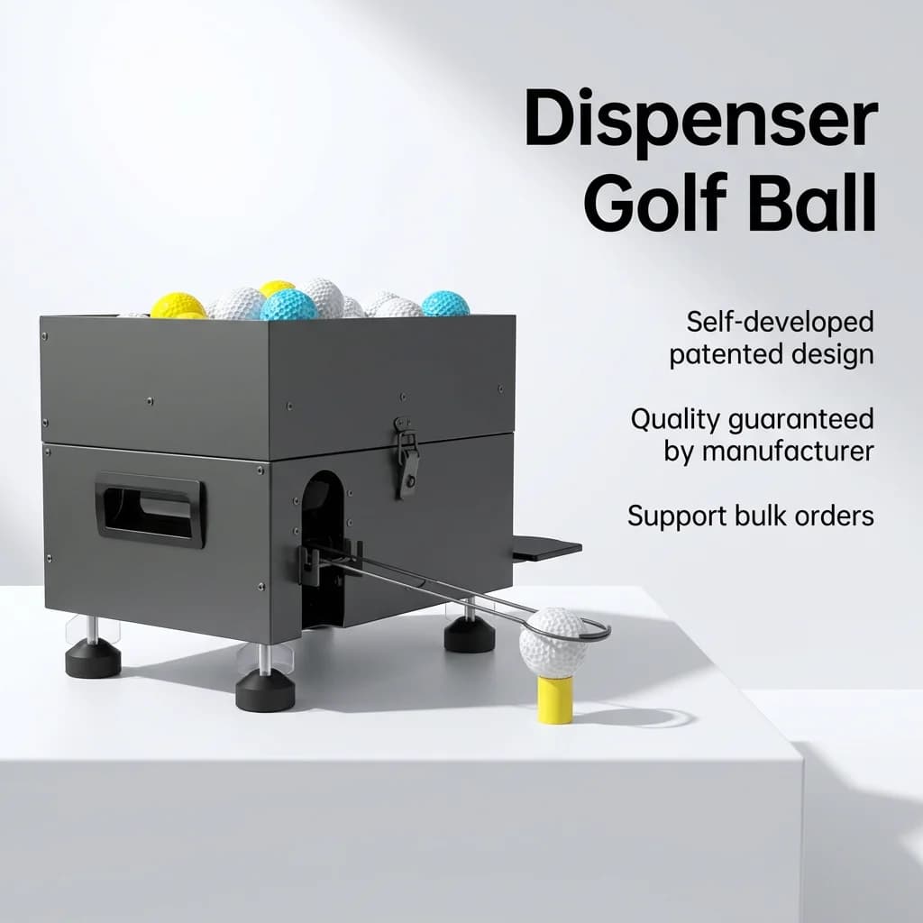Dispenser di Palline da Golf Portatile, Durevole e Personalizzabile, Alimentatore Automatico in Metallo, Attrezzatura per Campo Pratica OEM ODM