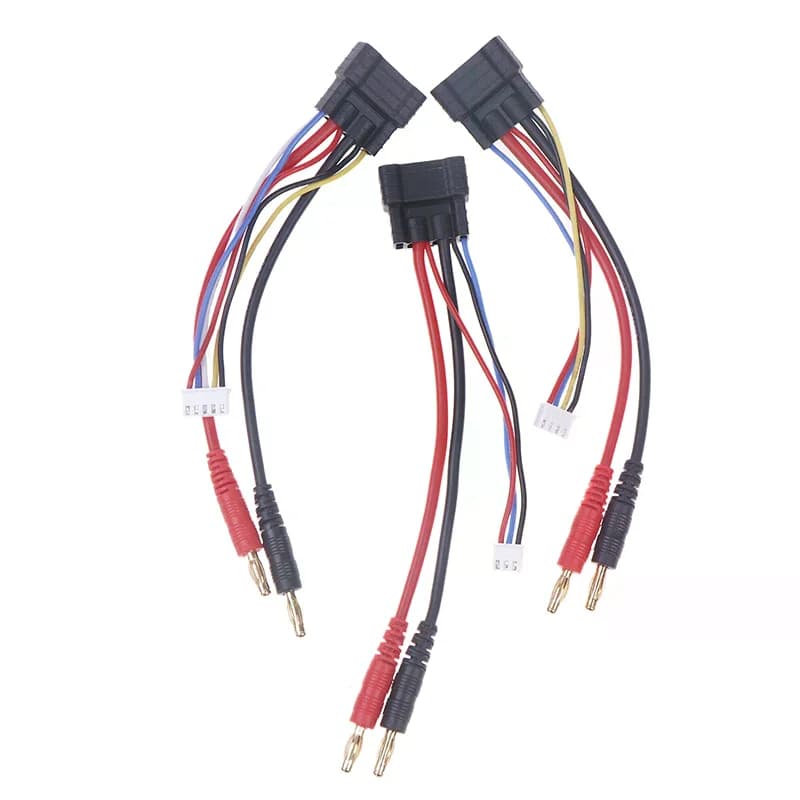 Cavo di ricarica compatibile con connettore a proiettile per batterie LiPo 4S/3S/2S, da 4mm a banana, per auto RC
