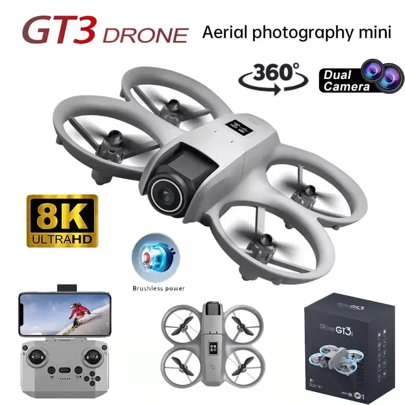 Original GT3 Drone 8K GPS HD Aerial Photography WiFi FPV Quadcopter with Dual Camera, Remote Control Aircraft, RC UAV Toy