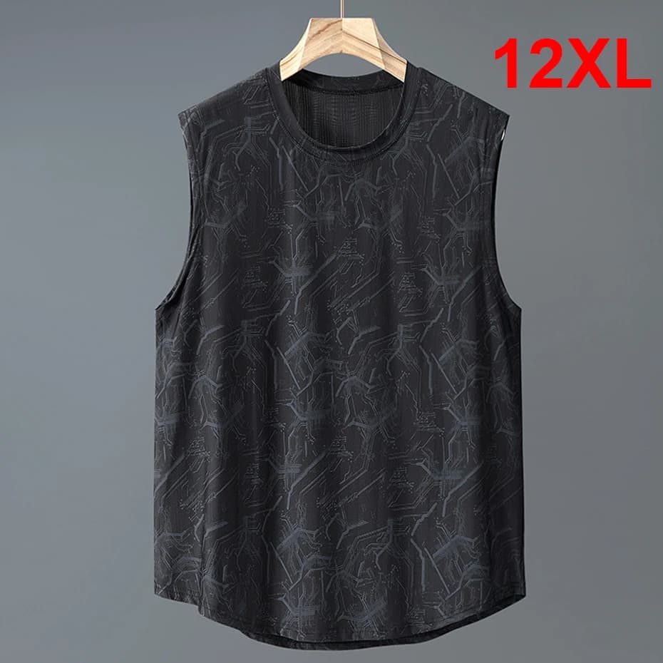 Canotte estive da uomo maglietta senza maniche canotta traspirante fresca canotta Casual moda Plus Size 12XL