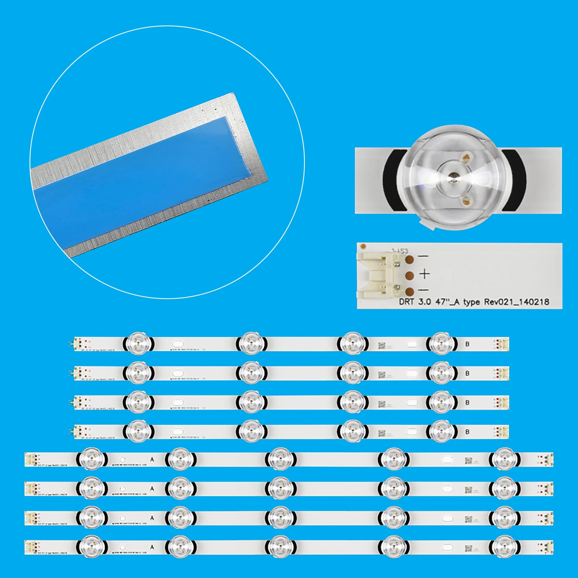 Striscia LED Per TV innotek DRT 3.0 47" 47LB580B 47LB580U 47LB580V 47LB5820 47LB582B 47LB582U 47LB572U 47LB572V