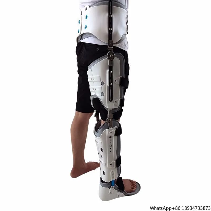 Tutore paraplegia petto, vita, anca, ginocchio, caviglia e piede ortesi doppio arto inferiore debole assistito in piedi