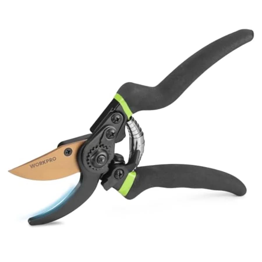 8.5" Bypass Pruning Shears, Die-cast Aluminum Handle, Garden Shears with Sharp SK5 Blade, Garden Clippers, Hand Pruner for Bran