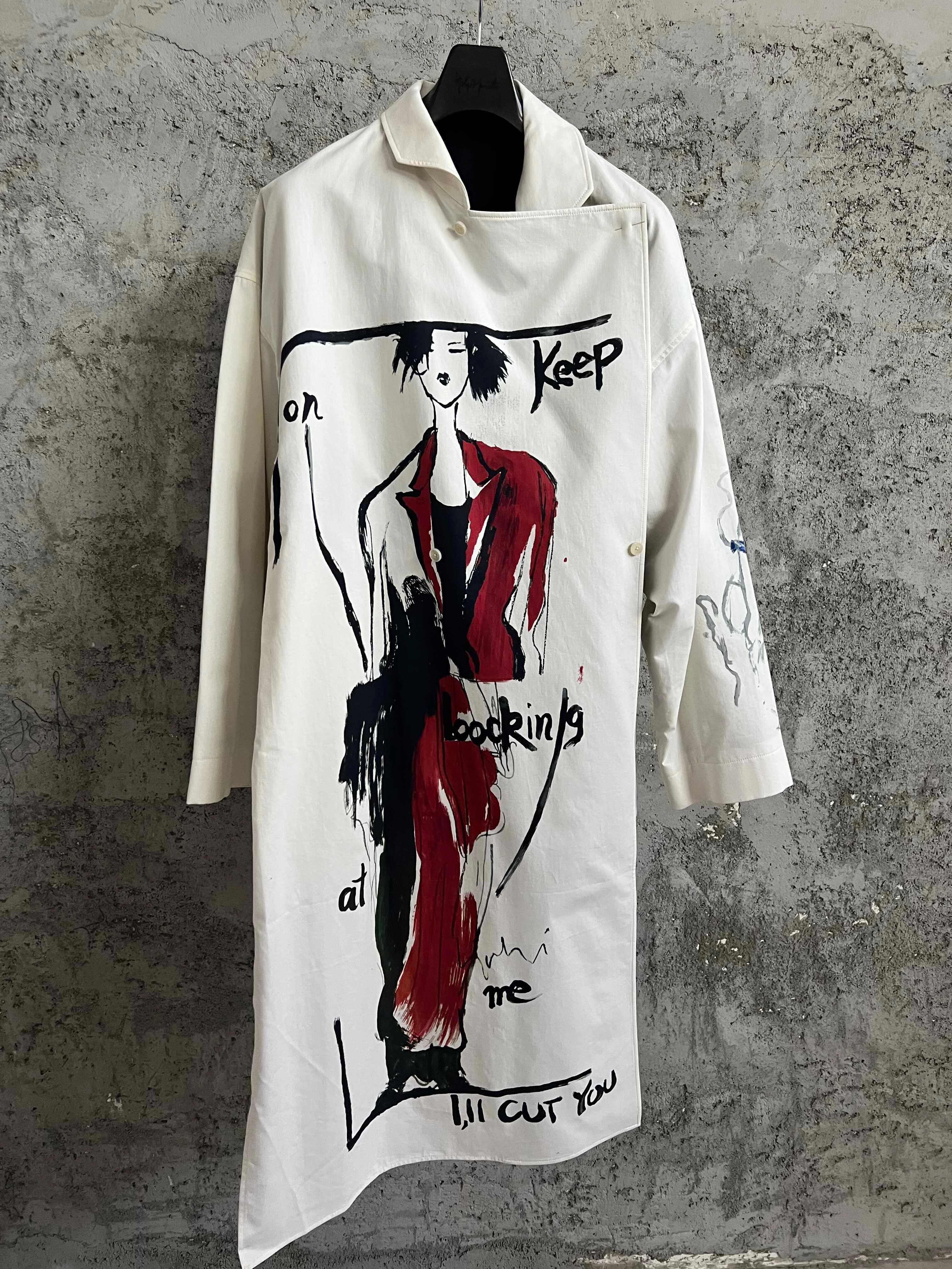 TOP-YAMAMOTO Abito Yuka Asakura bianco in puro cotone, giacca di colore chiaro