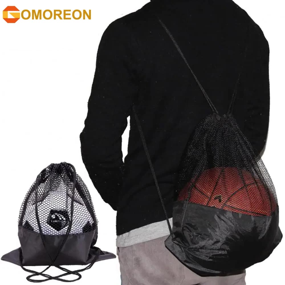 1PC Single Ball Bag, Ball Bag, Network Transport Bag, Back Bag with Drawstring for Basket, Volleyball, Football, Football