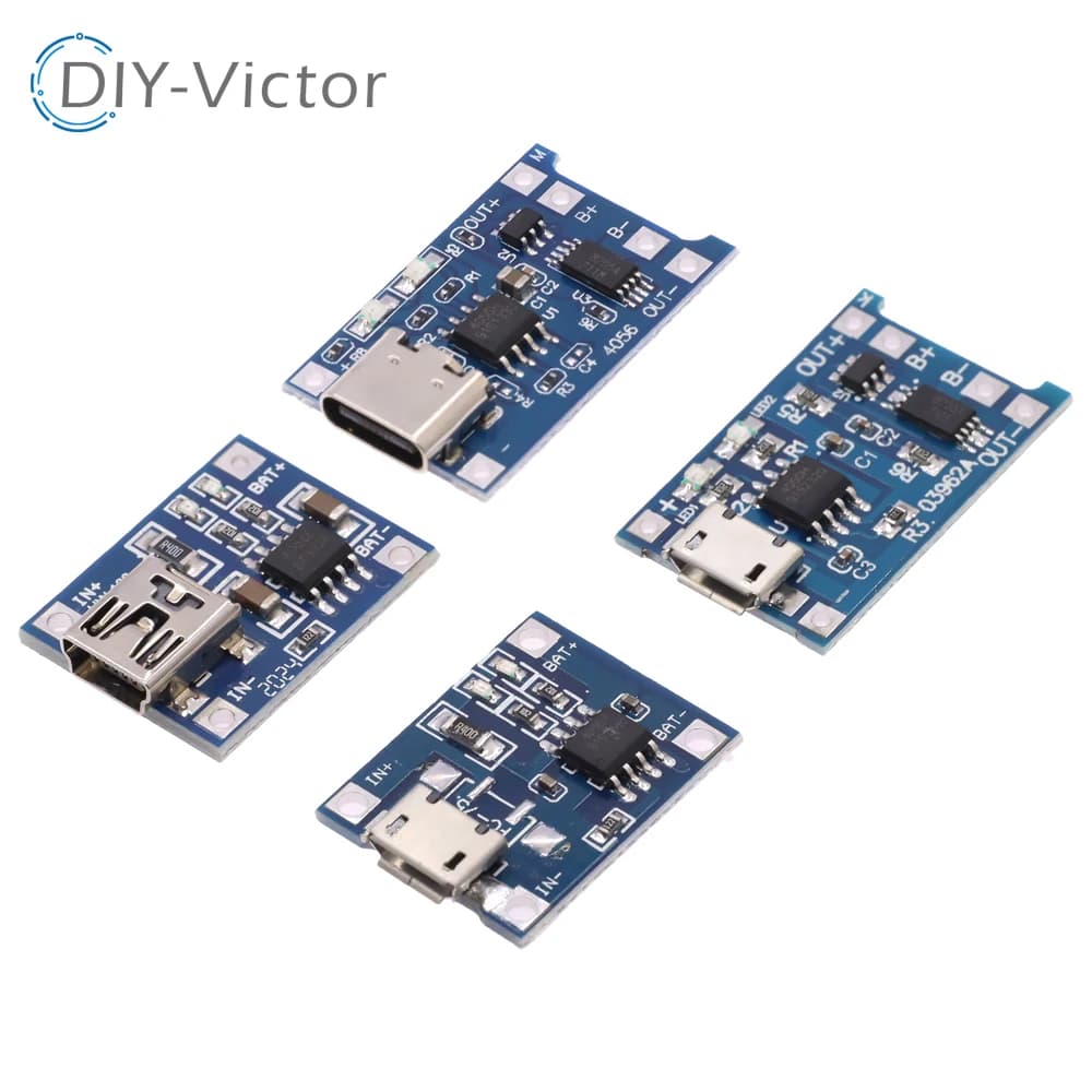 10 Pz TP4056 TC4056 5 V Type-C Micro USB 1A 18650 With Battery Charger Protector Lithium Charging Card for Arduino Kit Make You