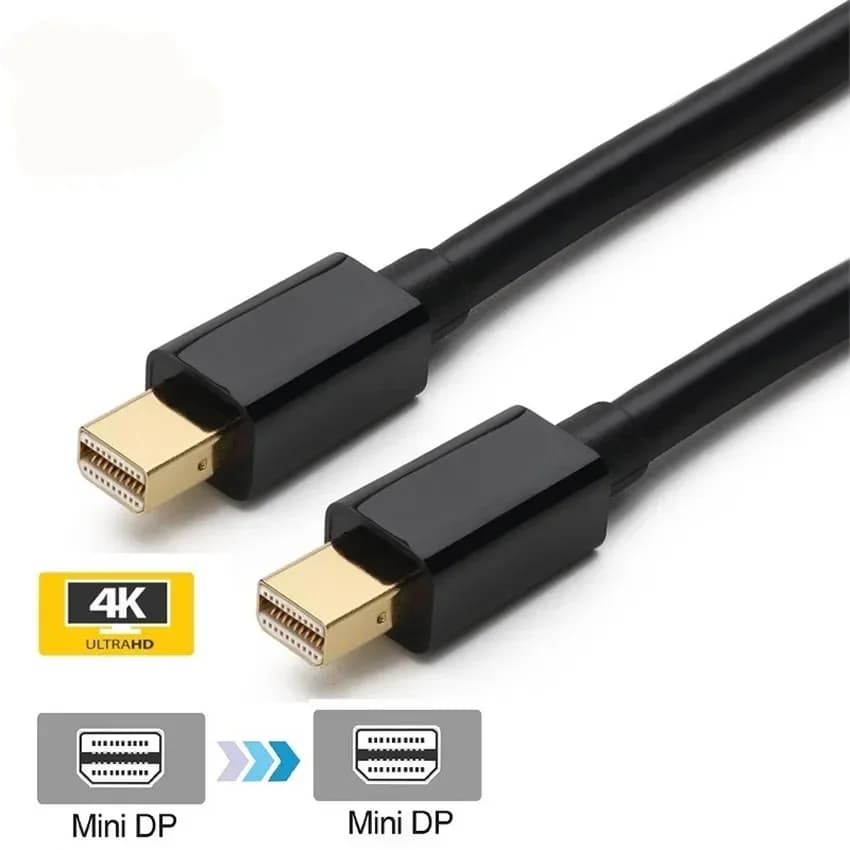 Mini Displayport 4K/1080p (compatibile con Thunderbolt 2) Convertitore adattatore maschio-maschio miniDP per apple iMac MacBook Pro Air hdtv