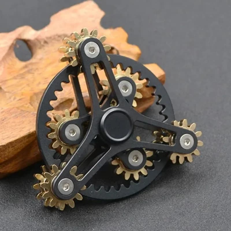 Fidget Spinner Anti-Stress Sollievo Mano Rullo Giocattolo Alleviare Lo Stress Decompressione Richiamo Ingranaggi Meccanici Rame Metallo Adulti EDC