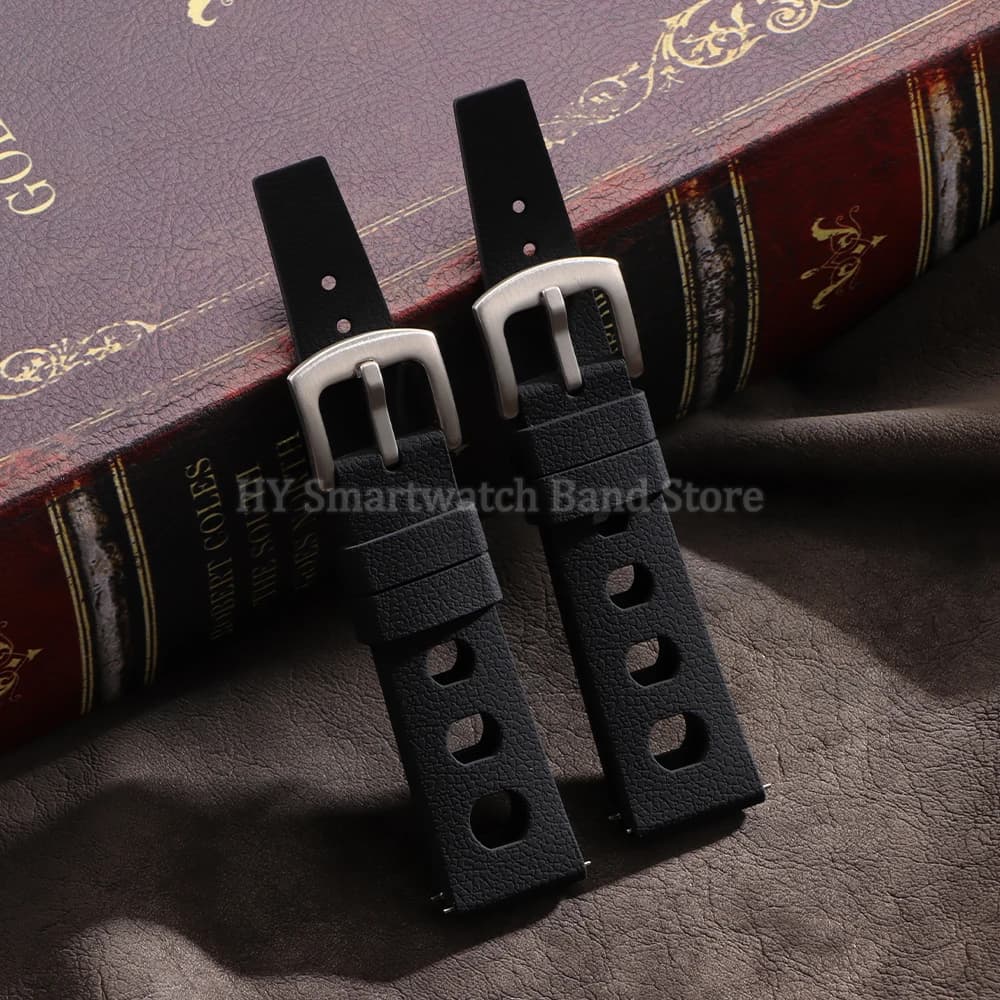 Cinturino per orologio in morbido silicone da 20 mm 22 mm Cinturino universale a sgancio rapido Cinturino per orologio tropicale per uomo Bracciale di ricambio per donna