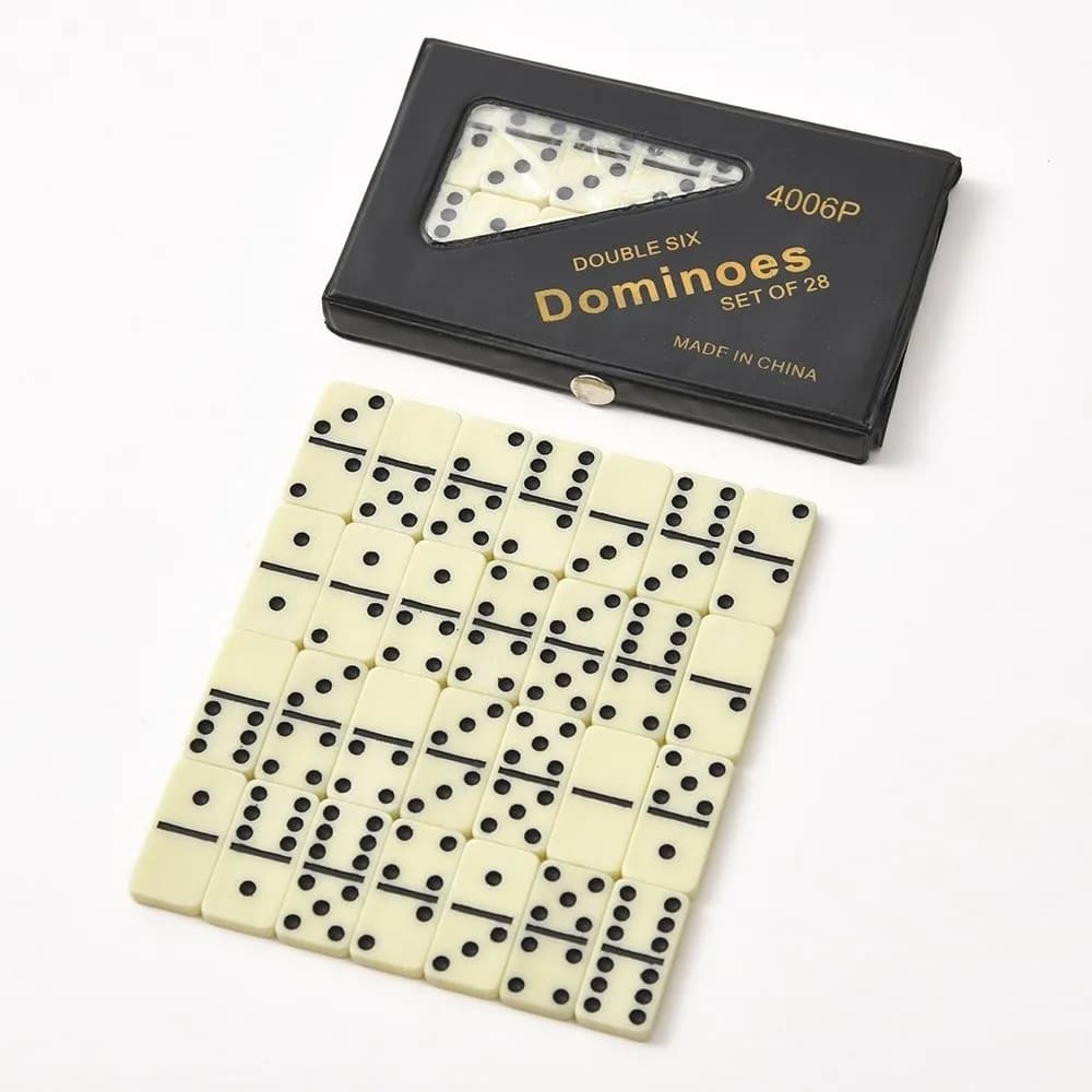 Set di Domino Doppio Sei da 28 Pezzi, Gioco di Intrattenimento per Bambini, Regalo, Puzzle, Domino Doppio Sei da Viaggio