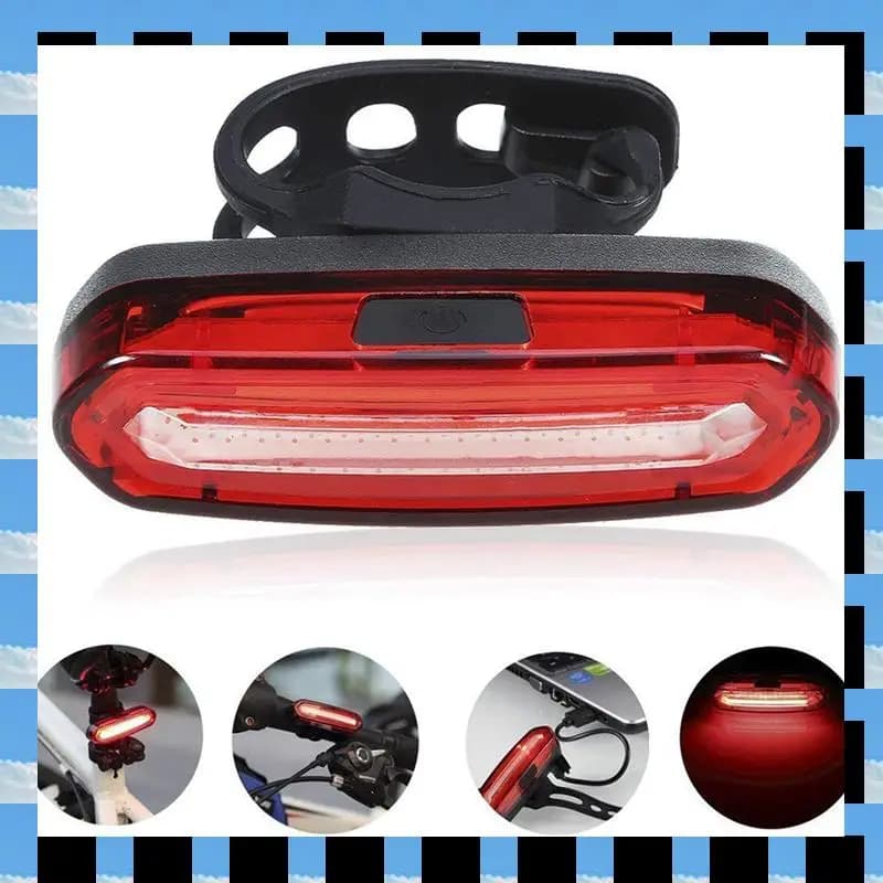 ABME 3X Fanale posteriore per bici a LED ultra luminoso, Luce posteriore per bicicletta ricaricabile tramite USB, Luce per casco impermeabile IPX6 e facile da installare