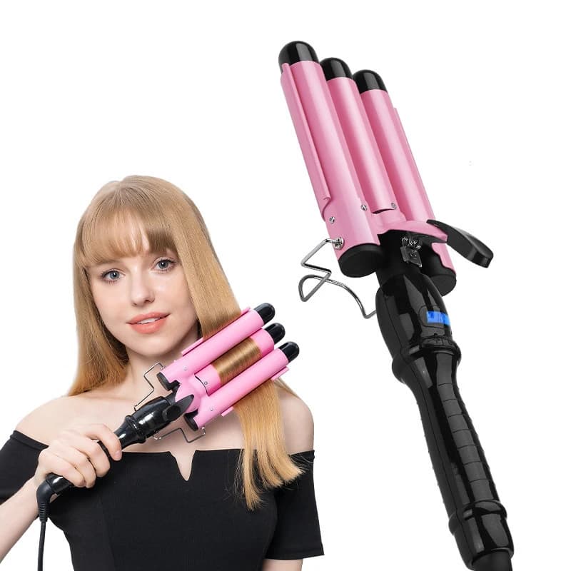 25mm strumenti professionali per capelli ferro arricciacapelli ceramica tripla canna Hair Styler Waver strumenti per lo Styling bigodini arricciacapelli elettrico