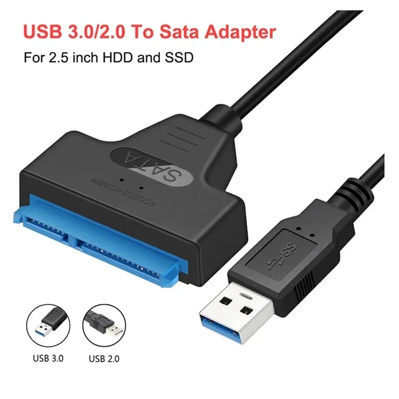 Cavo adattatore SATA a USB 3.0 per convertitore esterno da 2,5 pollici Disco rigido HDD/SSD Convertitore adattatore per disco rigido Supporto UASP
